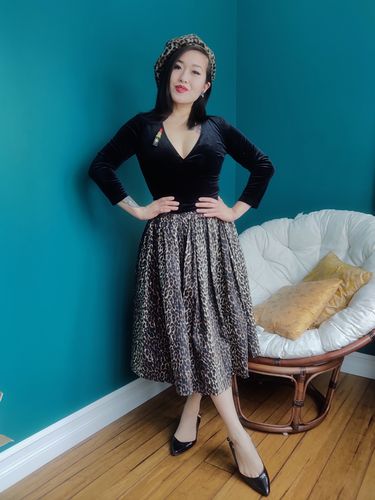 Customer photo review of Wrap Top in Black Velvet - Vixen by Micheline Pitt