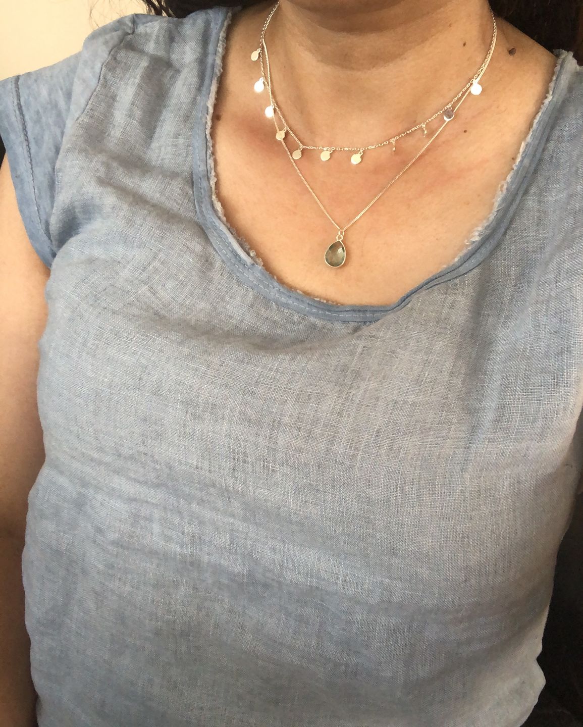 Customer photo review of COLLAR VERA AGUAMARINA