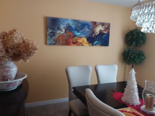 Customer photo review of 'Faith' Framed Canvas (64" x 24")