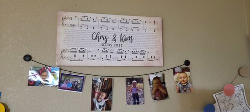 Customer photo review of Custom Couple Music Premium Canvas - Ready to Hang