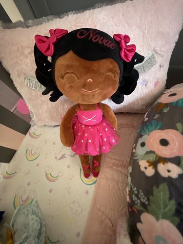 Customer photo review of NEW - Personalized Ballerina Leyadoll with Gift Bag - 2 Skin Tones Curly Hair Ballet Girl