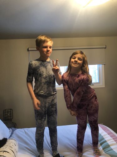 Customer photo review of Grape Crush Kids Bamboo PJs