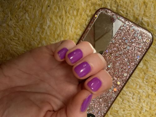 Customer photo review of Bluesky Dence Range DC 29 FANTASY PURPLE UV LED Soak Off Gel Nail Polish 10ml
