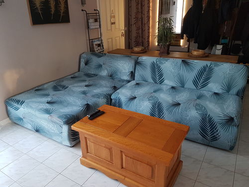 Customer photo review of Green Jungle - Housses Extensibles de Fauteuil et Canapé - La Maison des Housses