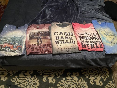 Customer photo review of She Acts Like Madonna But She Listens to Merle Tee