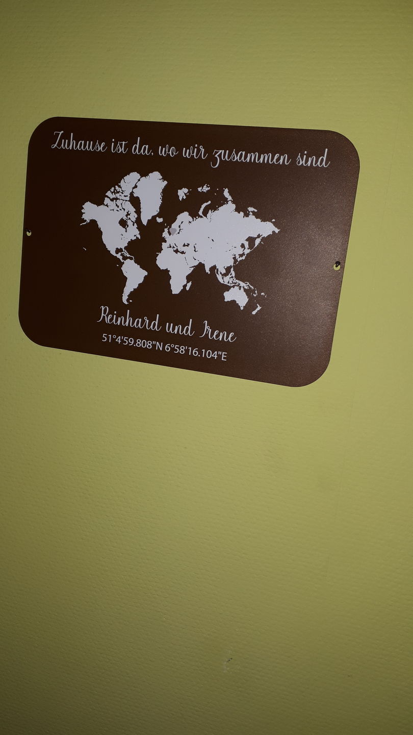 Customer photo review of Geschenk Weltkarte mit Koordinaten - personalisiert