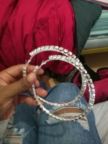Customer photo review of ETERNITY HOOP EARRINGS