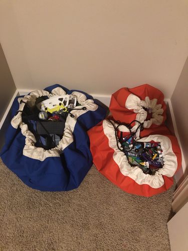 Customer photo review of Large Toy Storage Bag - Royal Blue