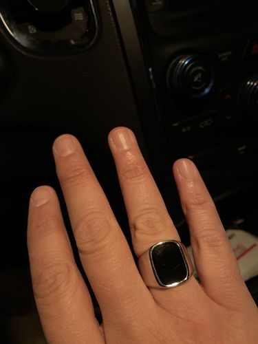 Customer photo review of ONYX RING SILVER AND GOLD