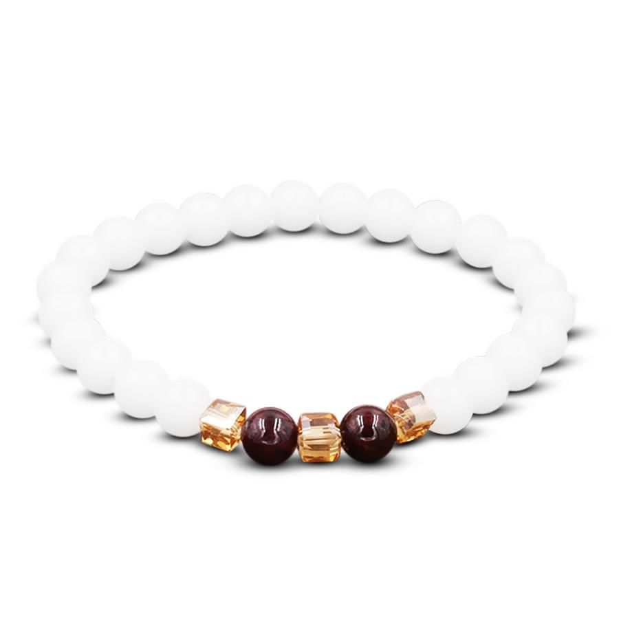 Customer photo review of Natural White Chalcedony Positivity Bracelet