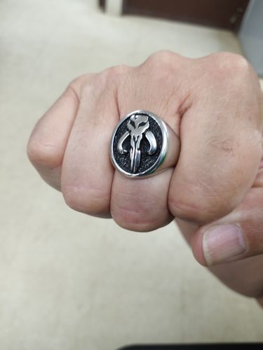 Customer photo review of MANDALORIAN MYTHOSAURE RING