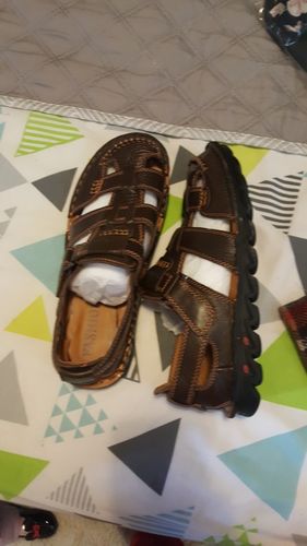 Customer photo review of Handmade Genuine Leather Soft Sandal