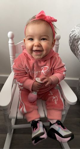 Customer photo review of Personalised Presto Velour Tracksuit (6m-12 Years) (MRK X)