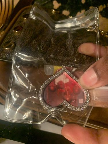 Customer photo review of Custom Image Heart Necklace