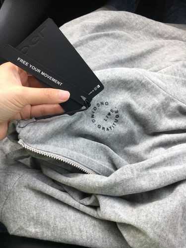 Customer photo review of Sepho Full-Zip Hooded Sweatshirt-LightGray