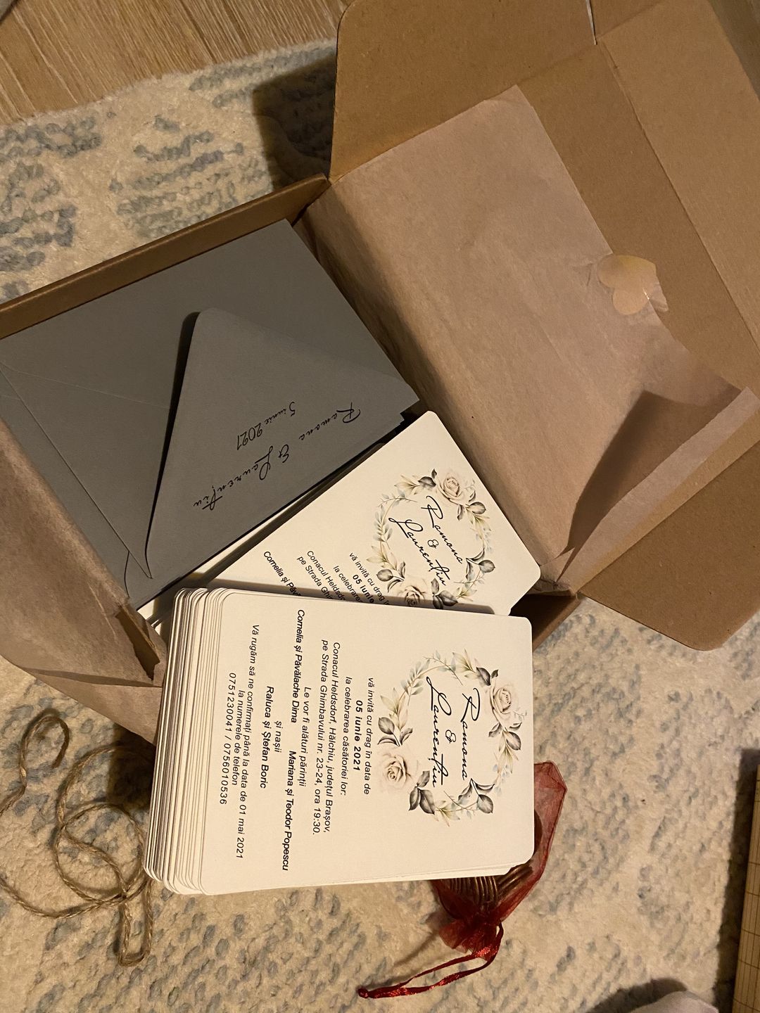 Customer photo review of Classical apes, invitație botez, handmade