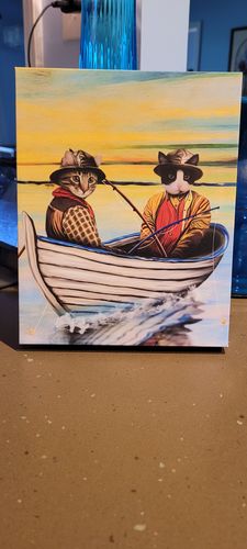 Customer photo review of 'The Fishermen' Personalized 2 Pet Canvas