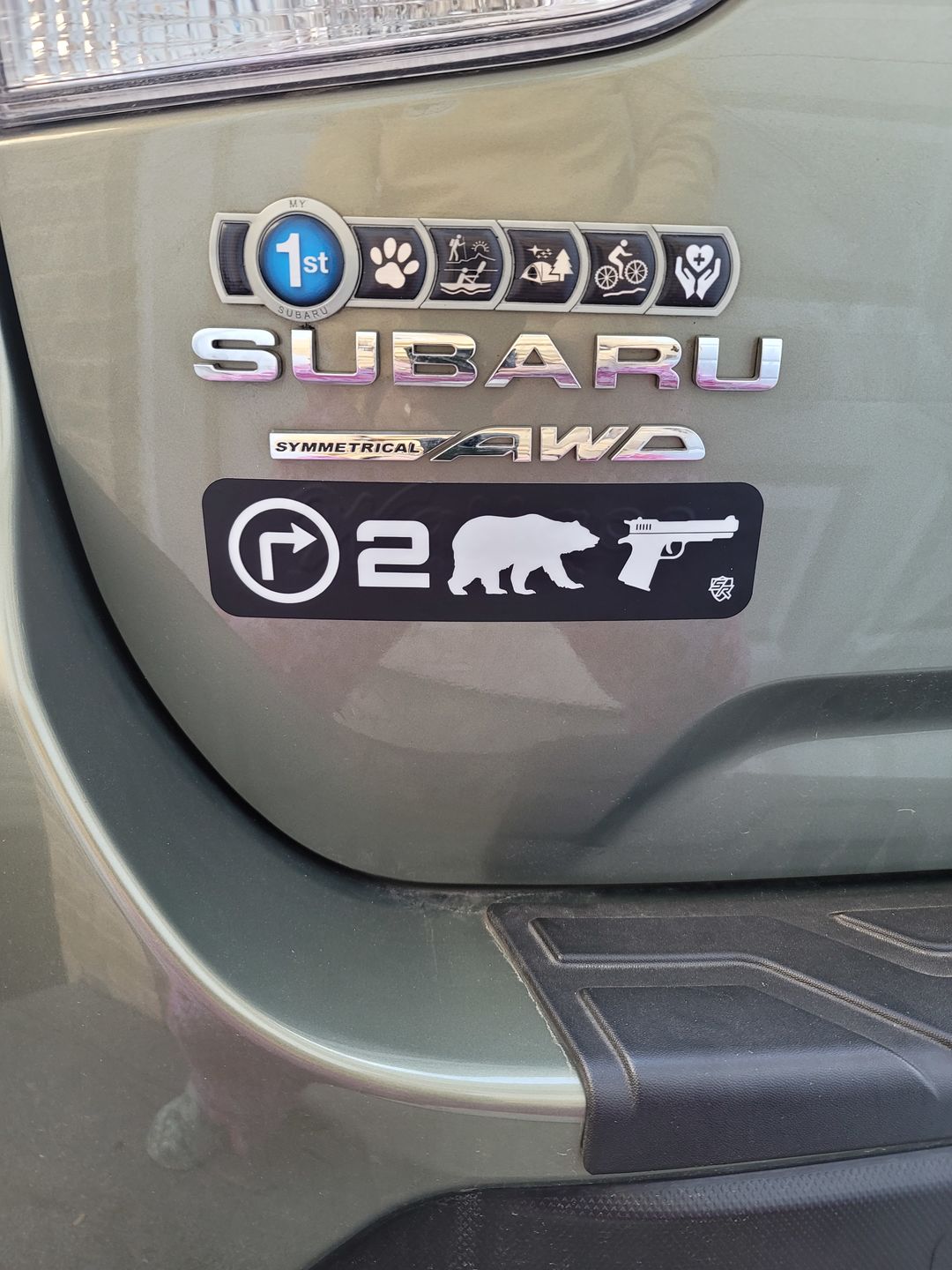 Customer photo review of Right 2 Bear Arms Decal
