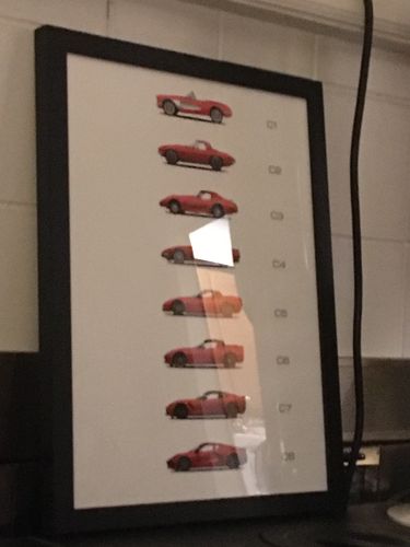 Customer photo review of Corvette Generations Wall Art