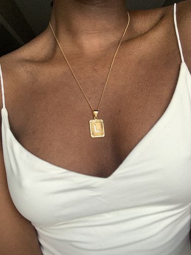 Customer photo review of Letter Necklaces