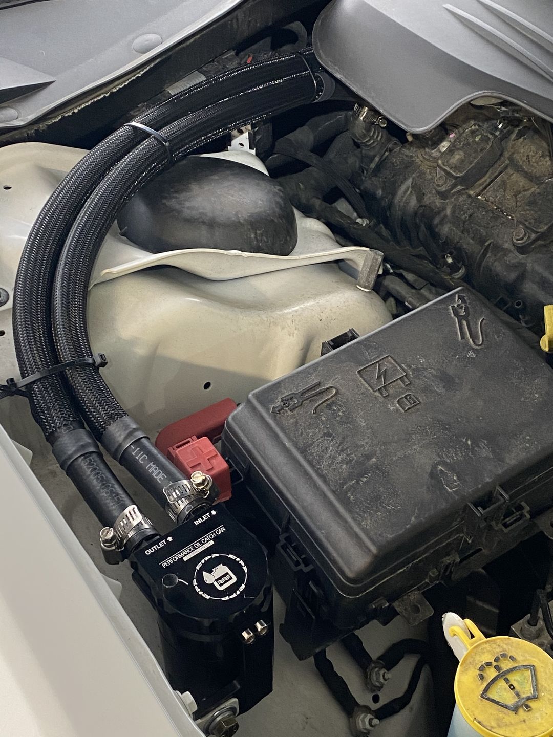 Customer photo review of NON SUPERCHARGED Charger/Challenger/300 - Air/Oil Separator Catch Can