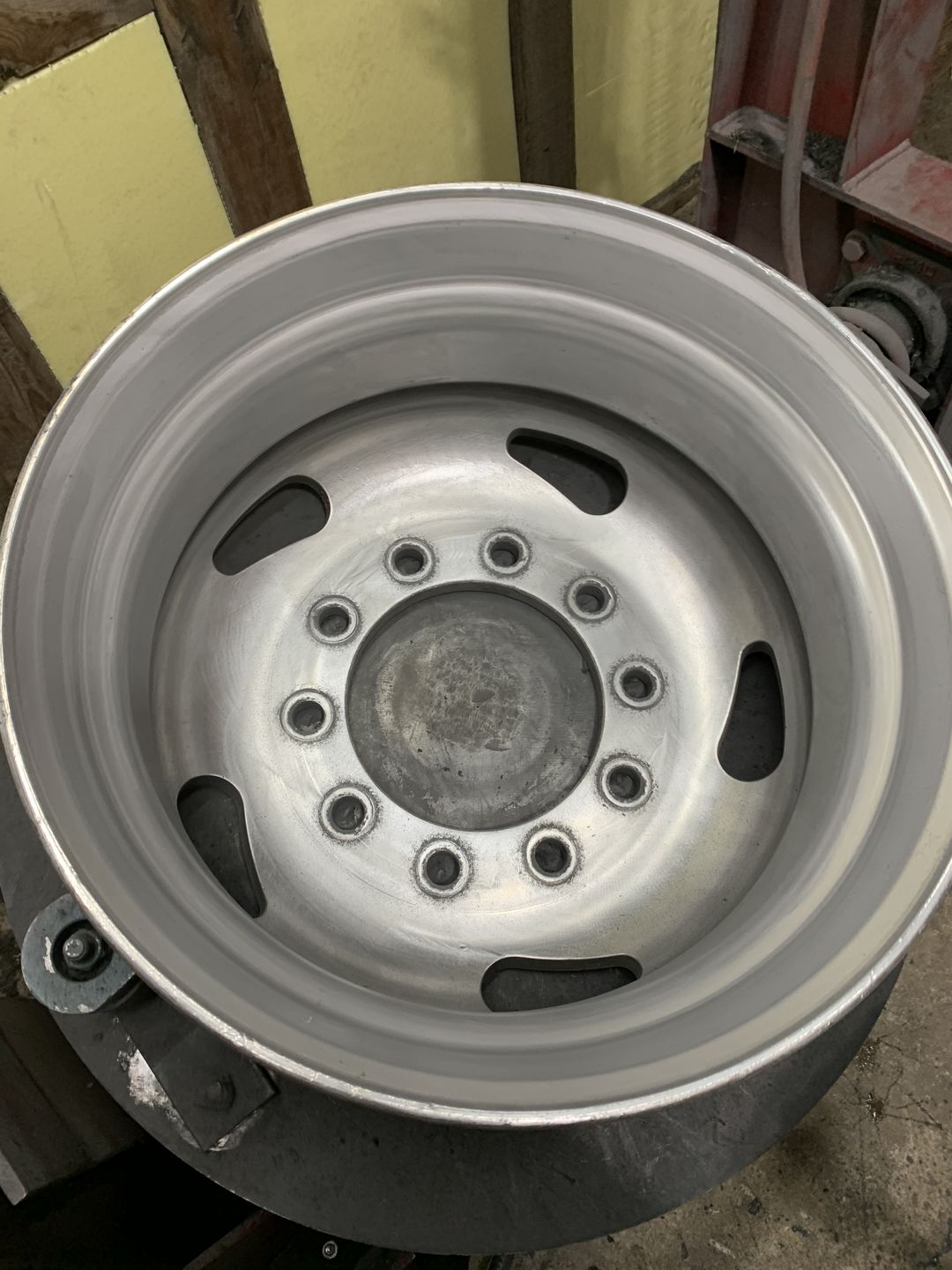 Customer photo review of 5 Inch Hook and Loop Blue Wet / Dry Sharpening Film Sanding Discs, 50 Pack