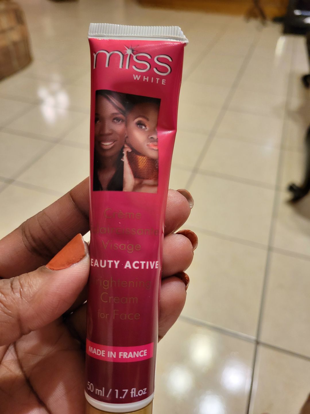 Customer photo review of Fair & White Miss White Beauty Active Brightening Cream for Face 50 ml / 1.6 Fl Oz