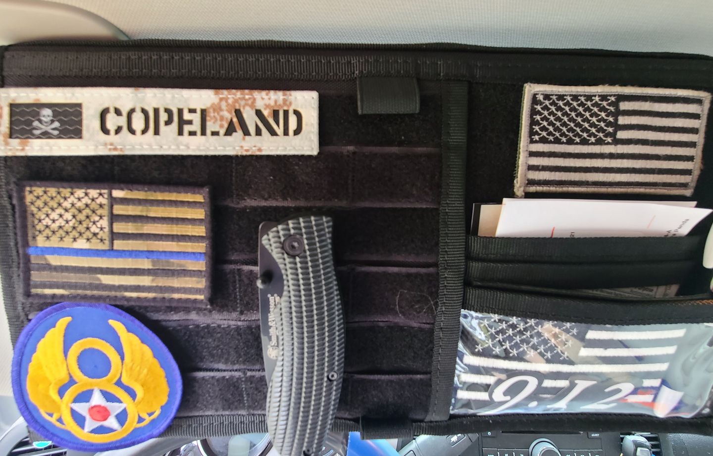 Customer photo review of Tactical MOLLE EDC Visor Panel v2