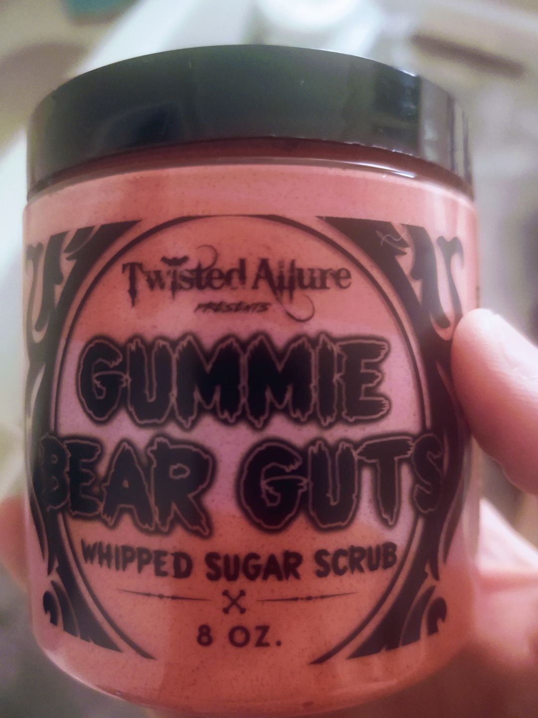 Customer photo review of Gummie Bear Guts Sugar Scrub