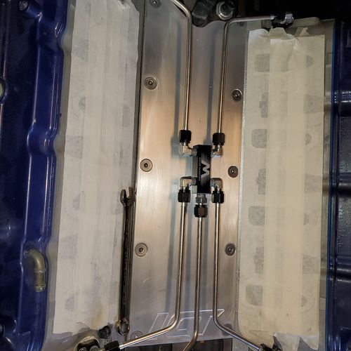 Customer photo review of Motion Raceworks LS Stainless Coolant Crossover Steel Steam Vent Kit