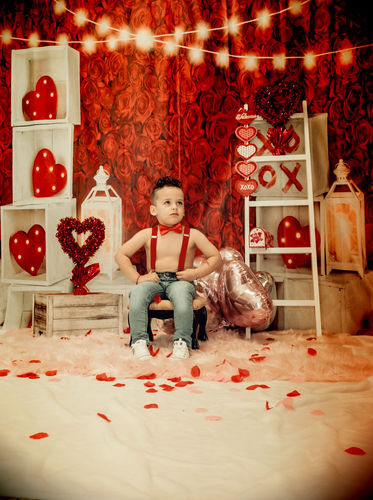 Customer photo review of Kate Valentine's Day Roses Wall Xoxo Backdrop Designed by Kate Image