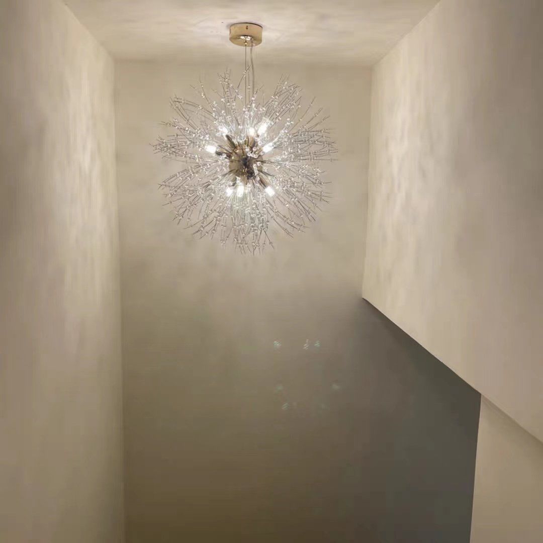 Customer photo review of Modern 9-Light Crystal Sputnik Chandelier