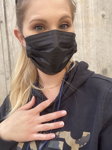 Customer photo review of Round Disc Steel Anklet / Choker / Necklace