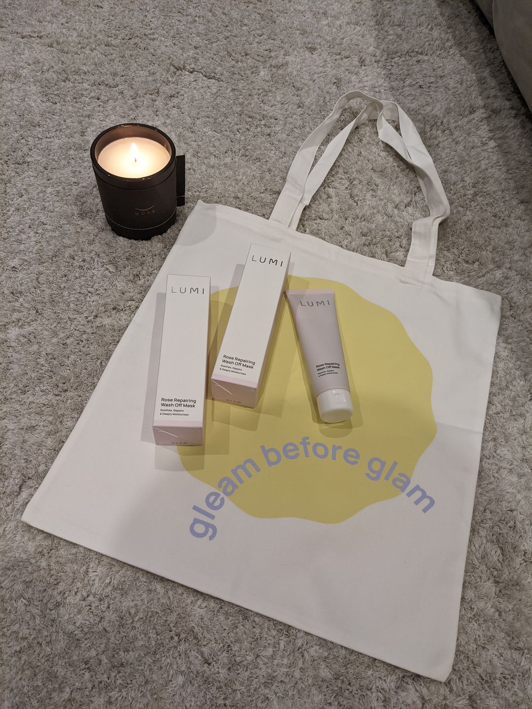 Customer photo review of Rose Repairing Wash Off Mask