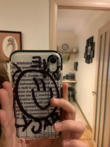 Customer photo review of Graffiti Text Expression Back iPhone Case