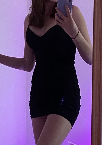 R. H. review of Ruched Sides Mini Dress image 1 out of 1