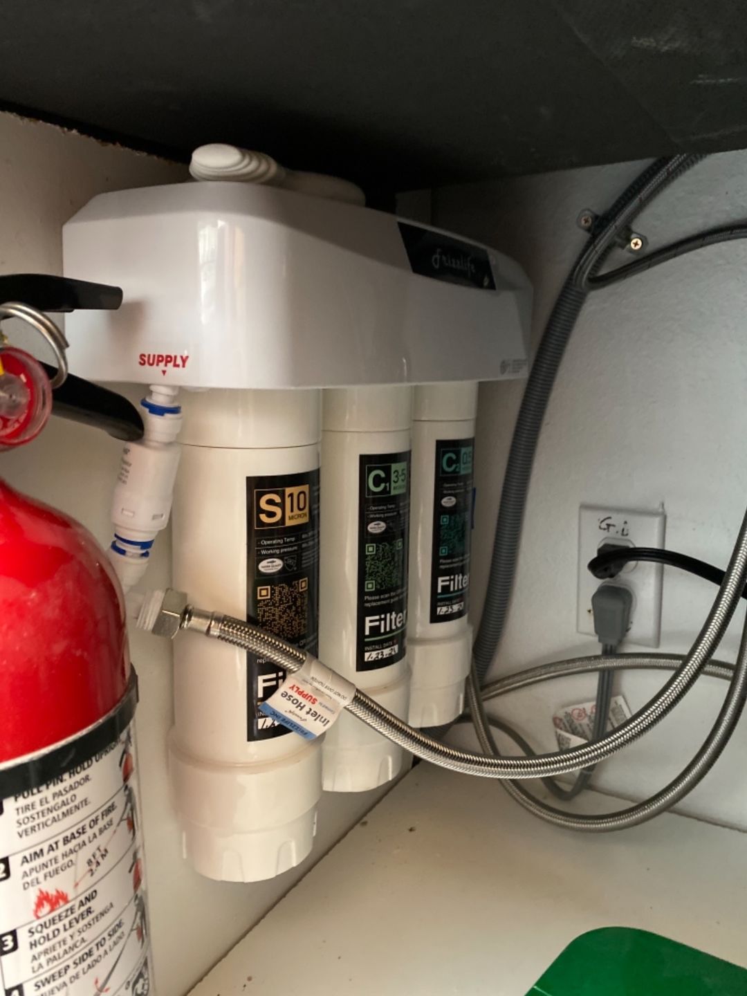 Customer photo review of Frizzlife 3-Stage Under Sink Water Filter System SK99-NEW, Direct Connect
