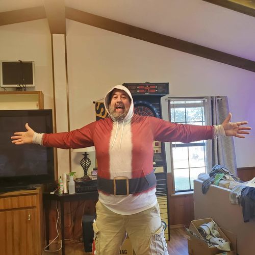 Customer photo review of Santa Claus Christmas Hoodie