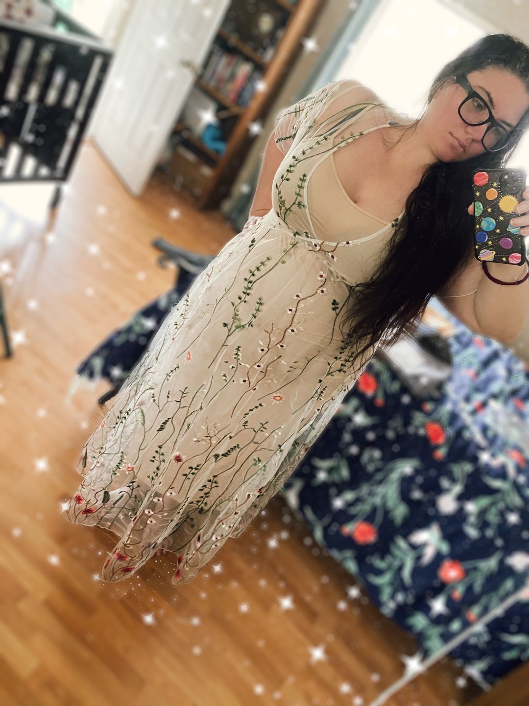 Customer photo review of Garden Lace Maxi Dress (Women)
