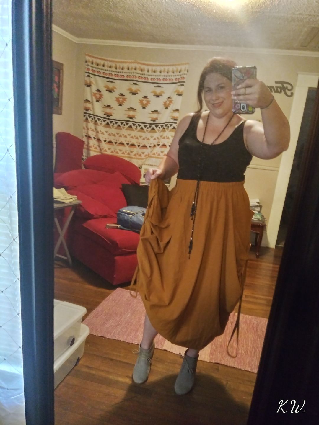 Customer photo review of Maxi Skirt Alaina Copper