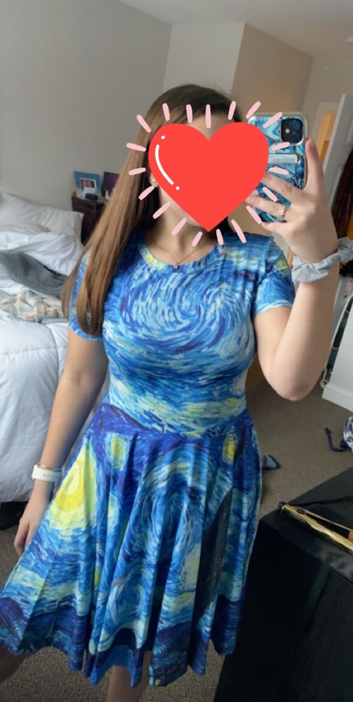 Customer photo review of Van Gogh The Starry Night Print Dress