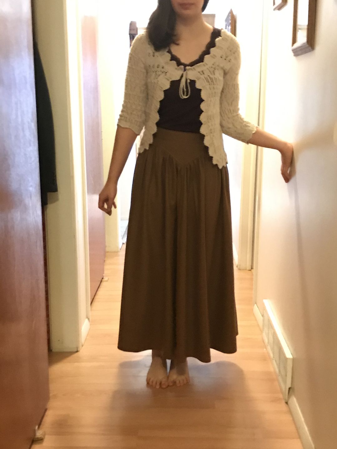 Customer photo review of womens skirts, maxi wool skirt for winter 1642#