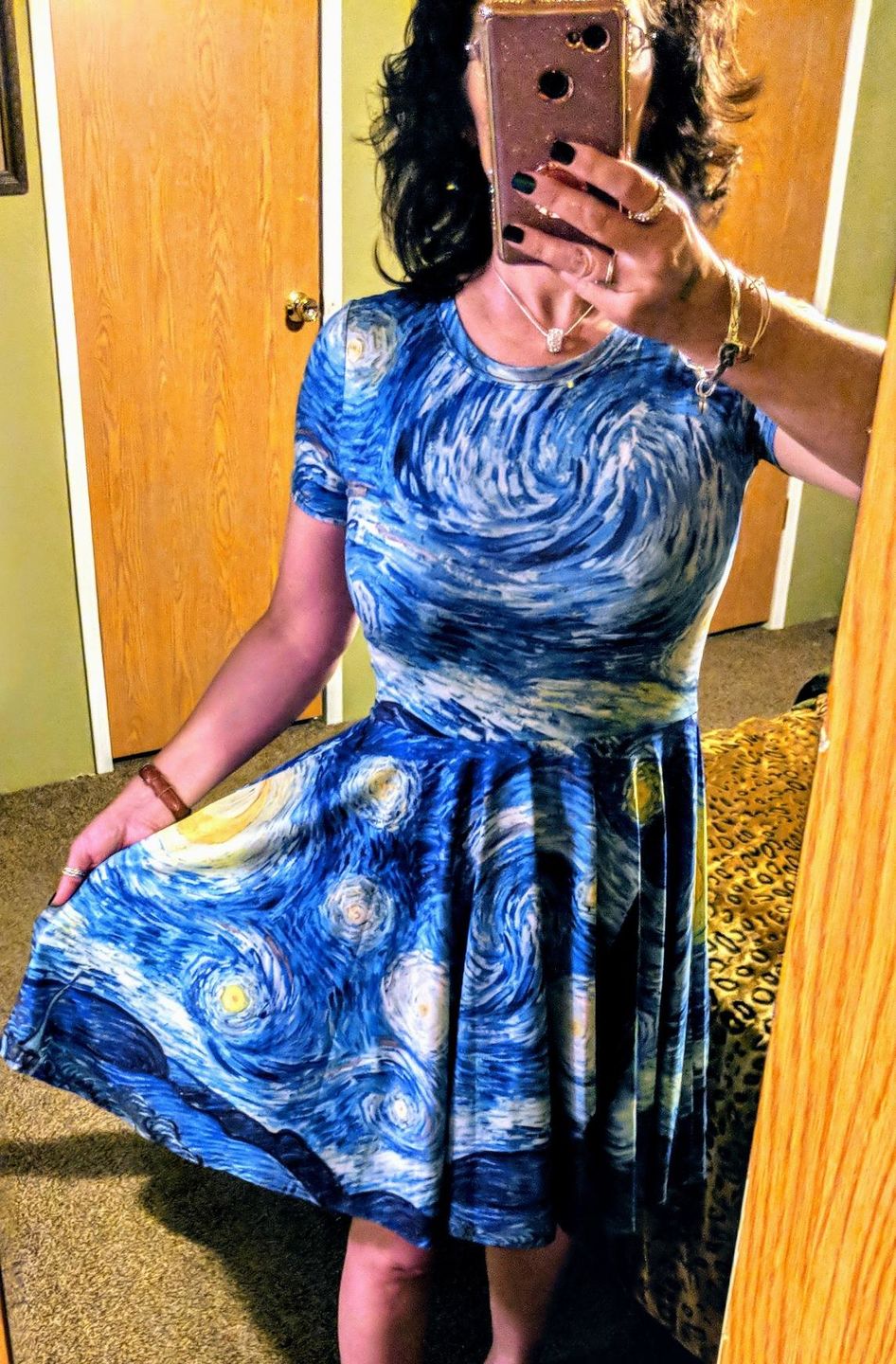 Customer photo review of Van Gogh The Starry Night Print Dress