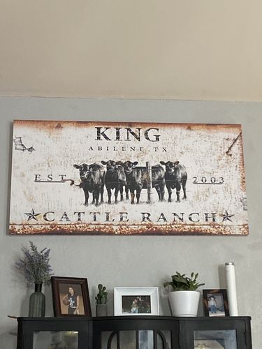 Customer photo review of Cattle Ranch Sign