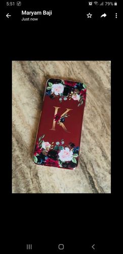 Customer photo review of Personalised Clear Monogram & Floral Apple iPhone Case