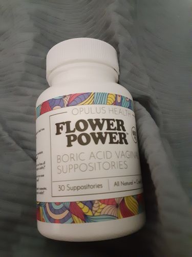 Customer photo review of Flower Power® Boric Acid Suppositories for Odor and Balance (30ct/ea)