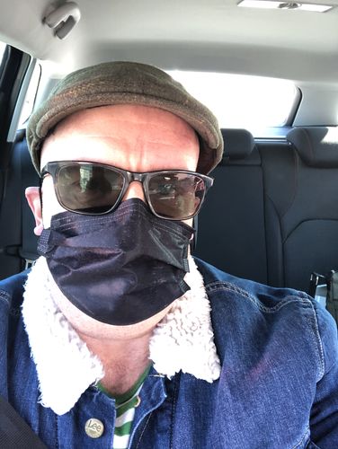 Customer photo review of Kirurginen kotimainen musta kasvomaski 50 kpl