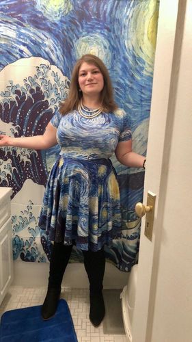 Customer photo review of Van Gogh The Starry Night Print Dress