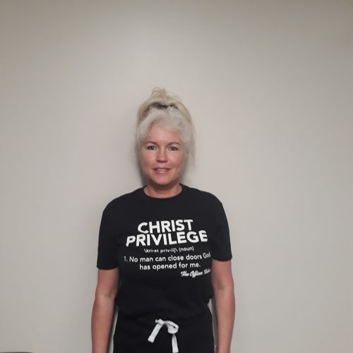 Customer photo review of Christ Privilege Shirt