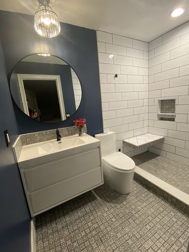 Customer photo review of Saggia Floating Vanity